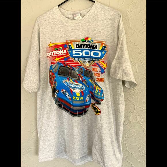 MENS DAYTONA 500 OFFICIAL RACE WEEKEND SHIRT SIZE XL AWESOME MEGA PRINTS - Picture 1 of 6